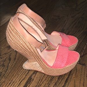 Leifsdottir Cutout Wedge Heels